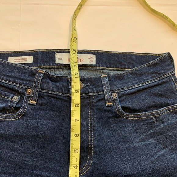 Hollister Epic Flex Classic Straight Jeans Men 29x30 Stretch Dark Blue Denim NEW - Picture 12 of 12